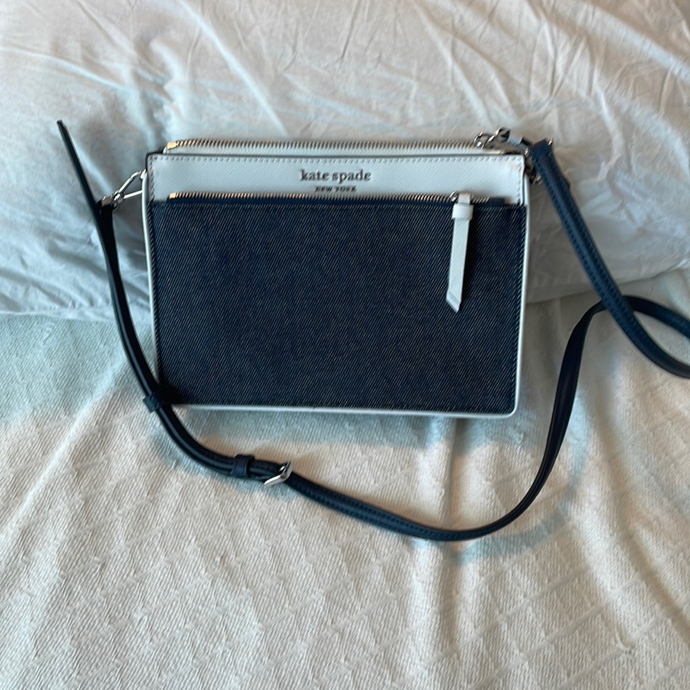 Kate Spade Cameron Denim and Leather crossbody bag